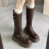 Martin Boots Are Popular In Autumn, Looking Thin, Thick-soled, Small, But Knee-length Boots.