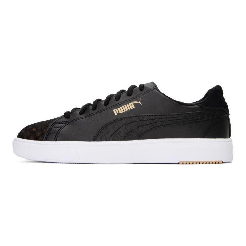 PUMA Serve Pro Lite CNY Cowhide Synthetic Leather Trendy Casual Low Skate Shoes Unisex Black White 389378-02 35.5