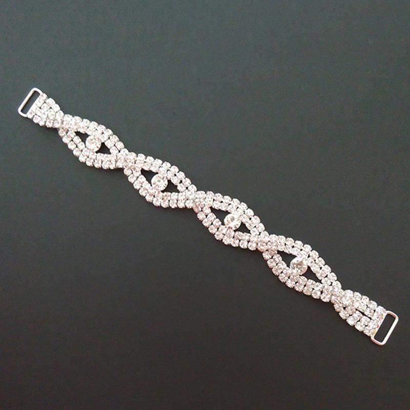 Engood 10pcs Rhinestone Bikini Connectors Sewing Trim & Embellishments Buckle for Swimming Wear Bikini Chain Decoration DIY