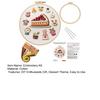 1 Set Cake Embroidery Kit with Hoop Threads Needles Pre-Stamped Dessert Cross Stitch Craft