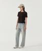 COVERNAT WOMAN Velour Short Sleeve Tee Chocolate