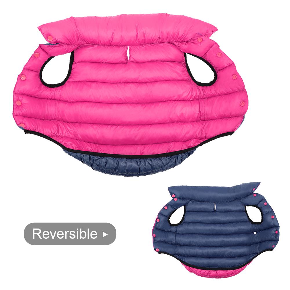 Weiche Winter Hundejacke Kleidung Wendbare Winter Hunde Weste Mantel Dicke Haustierkleidung Wasserdichtes Outfit für Kleine Mittlere Große Hunde