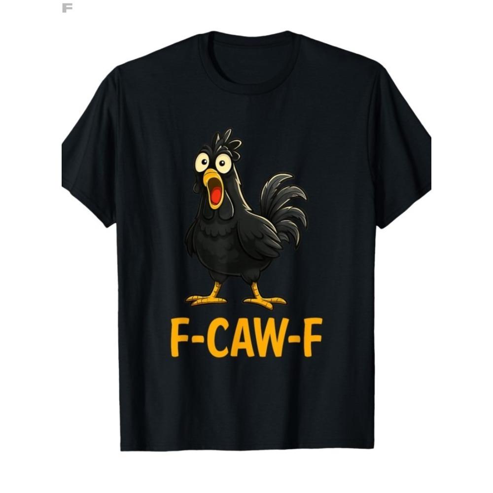 Vtipné F Caw F Kuře FCAWF Kuře Tričko Dámské Vtipné 100% Bavlna Tričko Kulatý Výstřih Krátký Rukáv Trička Nápad na Dárek Oblečení