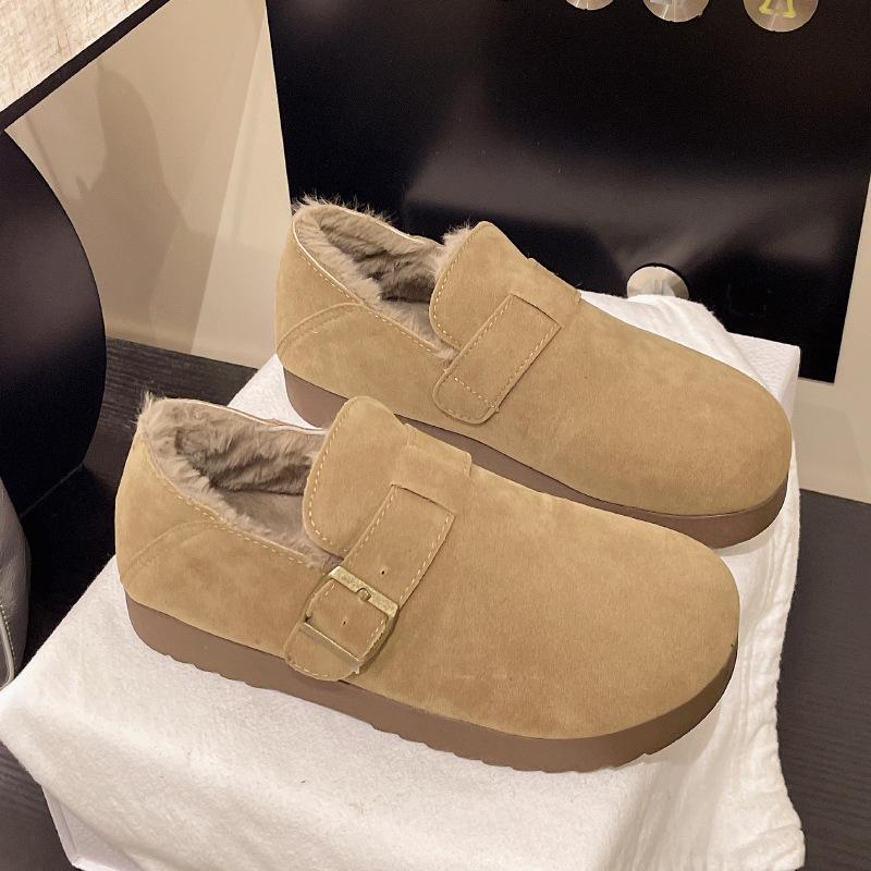 One-pedal lazy single shoes platform all-inclusive Boken women's shoes 2025 new autumn and winter popular Japanese Boken shoes women