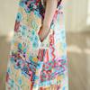 DIMANAF New 2026 Women Plus Size Summer Casual Maxi Long Dress Cotton Loose Oversize Floral Print Beach Sundress