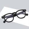 Anti-Blue Light Retro Black Frame Glasses for Men & Women - Trendy Round Face Style