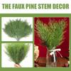 40 Pcs Artificial Pine Branches Plant Needles Simulation Twigs Plastic Faux Iron DIY Stems