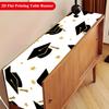 Table Flag Graduation Hat and Golden Star Holiday Party Tablecloth Desktop Decoration TableFlag Dining Room Decor