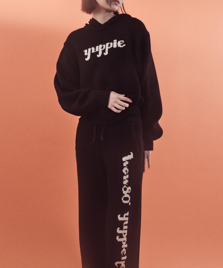 MAYOL Women'S Yuppie Knit Hooded Pullover_Black