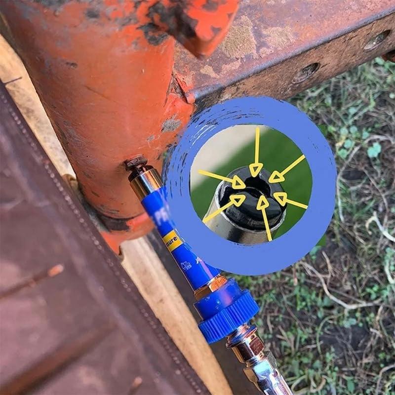 Ergonomischer Hochdruck-Fettkuppler mit Verriegelung, schwere Ausführung, Spitzenadapter für Fettpressen, Schnellverschlussmechanismus