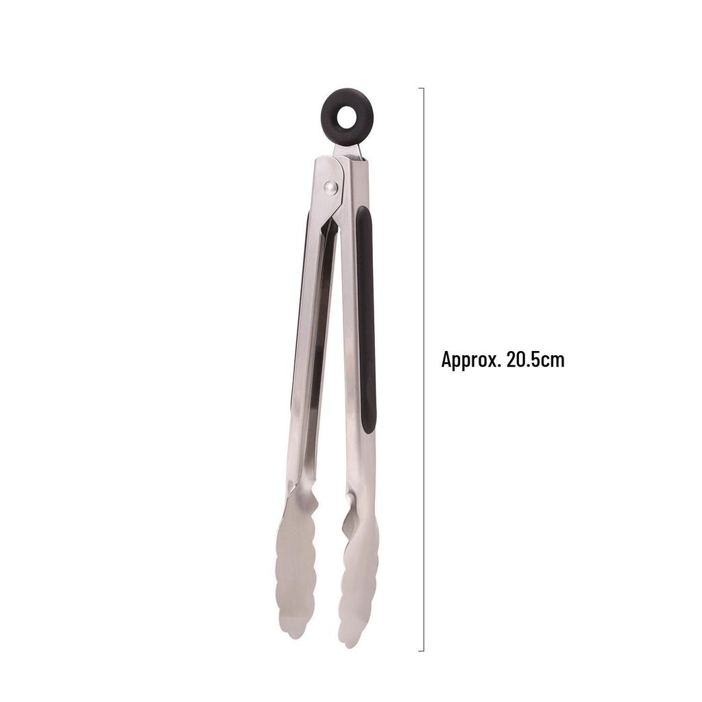 Silicone High-Temperature Resistant Tongs - Ideal for Grilling, Frying, and Bread - Stainless Steel Kitchen Tool