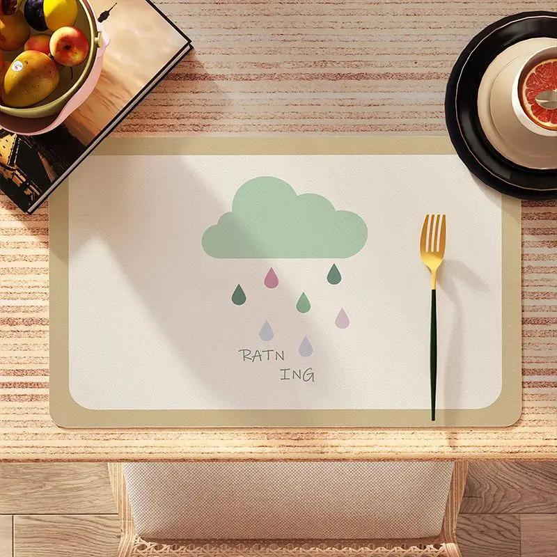 Modern Minimalist Silicone Leather Placemat Waterproof Oil-Resistant Heat-Resistant Easy Clean Luxury Table Mat Dining Kitchen
