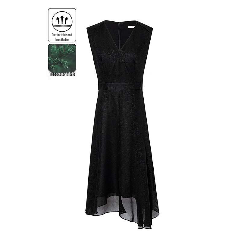 

JESSIE Elegant Irregular Sleeveless V-Neck Midi Dress