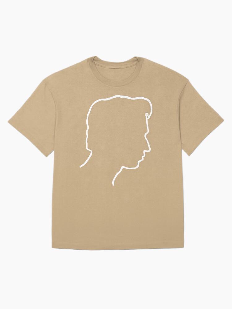 Depeche Mode Alan Wilder Recoil Profile White Outline Red Background Oversized T-Shirt
