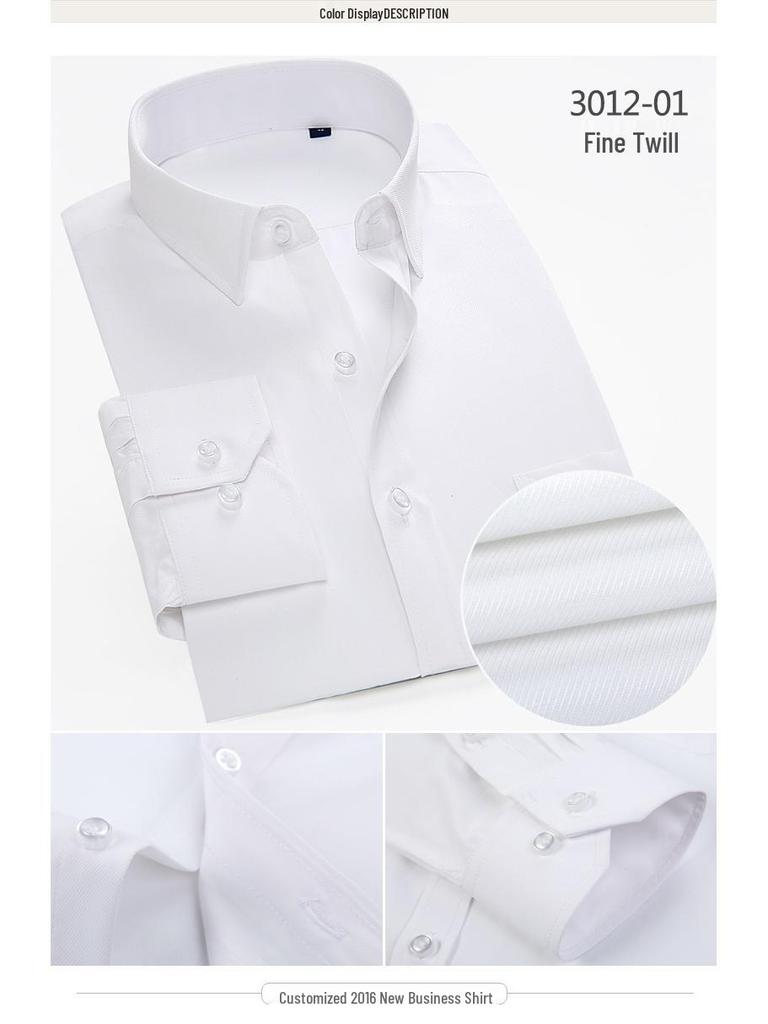 Camicia Professionale da Uomo a Maniche Lunghe a Strisce Bianche - Ideale per Lavoro, Tempo Libero, Colloquio o Abbigliamento da Lavoro (Logo Disponibile)