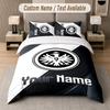 Custom Bedding Set Eintracht Frankfurt Pattern, Print Name Text 1 Duvet Cover Plus 2 Pillowcases Home Textile