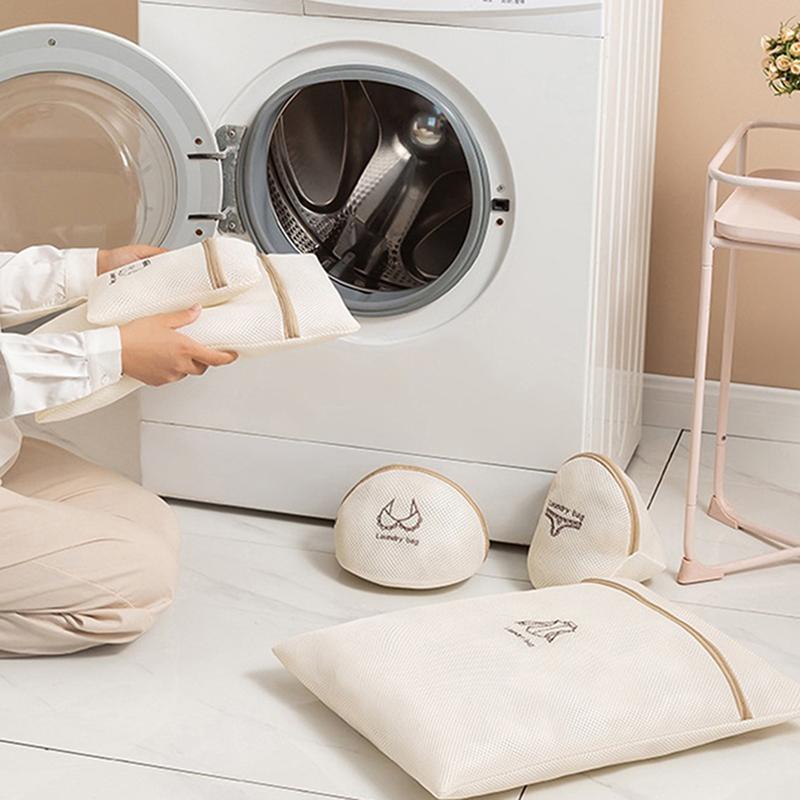 1/7PCS Thicken Laundry Bags Exquisite Embroidery Durable Mesh Wash Bag Machine Wash Protect Clothes High Quality Sandwich Fabric