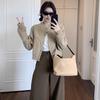 Women's Khaki Wool Baseball Jacket - Petite Spring 2025 Collection