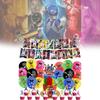 Decorações de Festa de Aniversário dos Mighty Morphin Power Rangers Com Balões de Tema Dinossauro E Bandeirinhas de Bolo Para Meninos