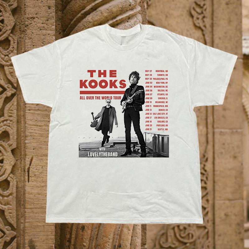 The Kooks All Over the World Tour North America T SHIRT FULL SIZE S-5XL Unisex T-Shirt M
