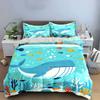 Ocean Whale Decorative Set Soft Comfortable Duvet Cover Bedding Set Included 1*Duvet Cover & 2*Pillowcases gift
