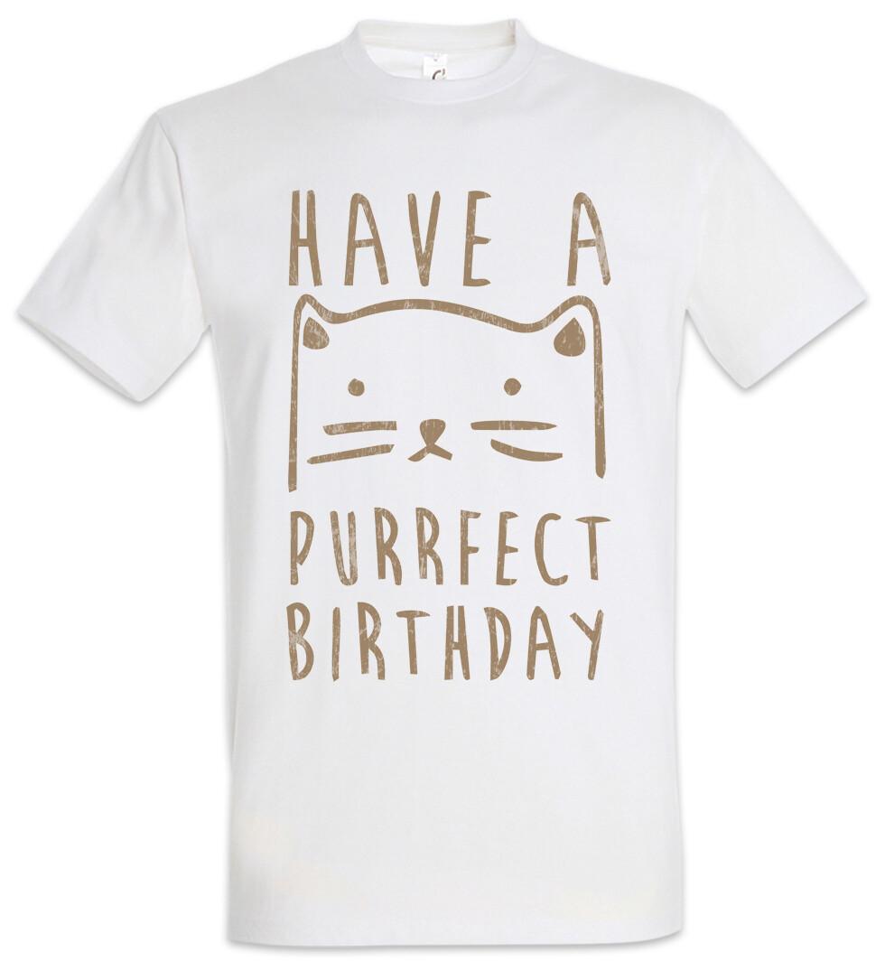 Have A Purrfect Birthday T-Shirt Mens Womens Tees Top Cat Cats Love Meow I love addicted Addiction S
