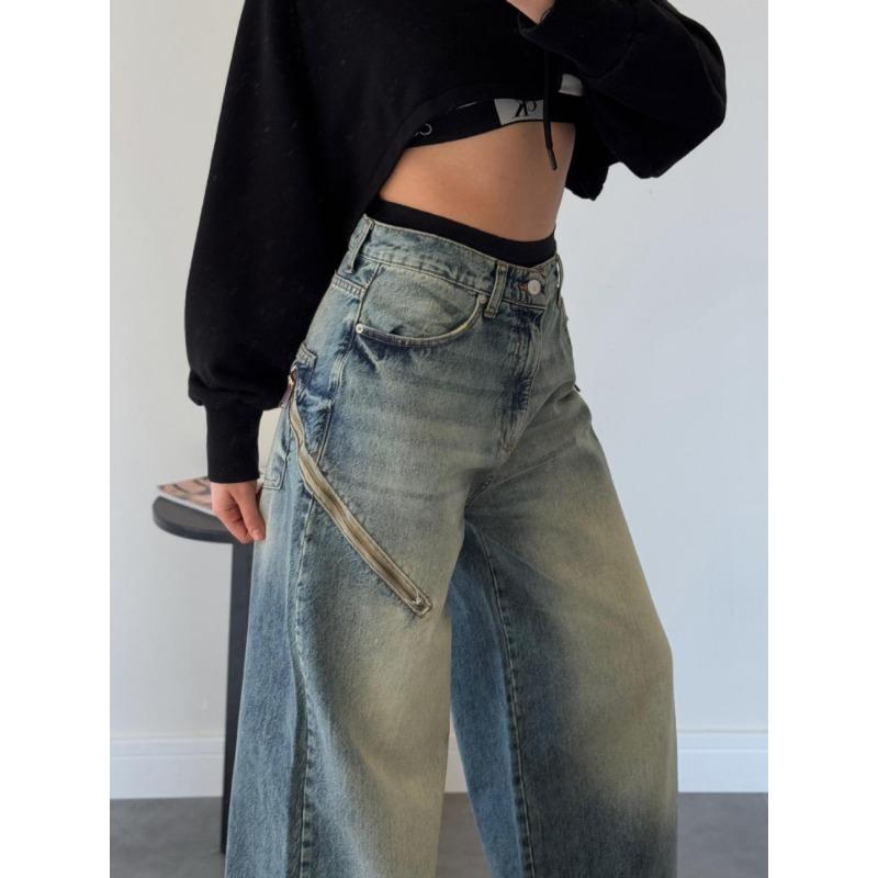 VEZFAA Damenmode, lässig, einfarbig, bedruckt, hohe Taille, Hosen, Hosen und Caprihosen