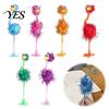 Back To School Supplies Cartoon Ostrich Plastic Ballpoint Pens, Funny Freestanding Pen, 0.5mm Pen Tip, Writing Instruments for Teens Furry Students