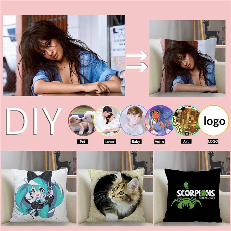 Funda de Almohada 45x45cm Poliéster Demon Slayer Decoración Sofá Funda de Cojín Funda de Almohada Decoración Hogar