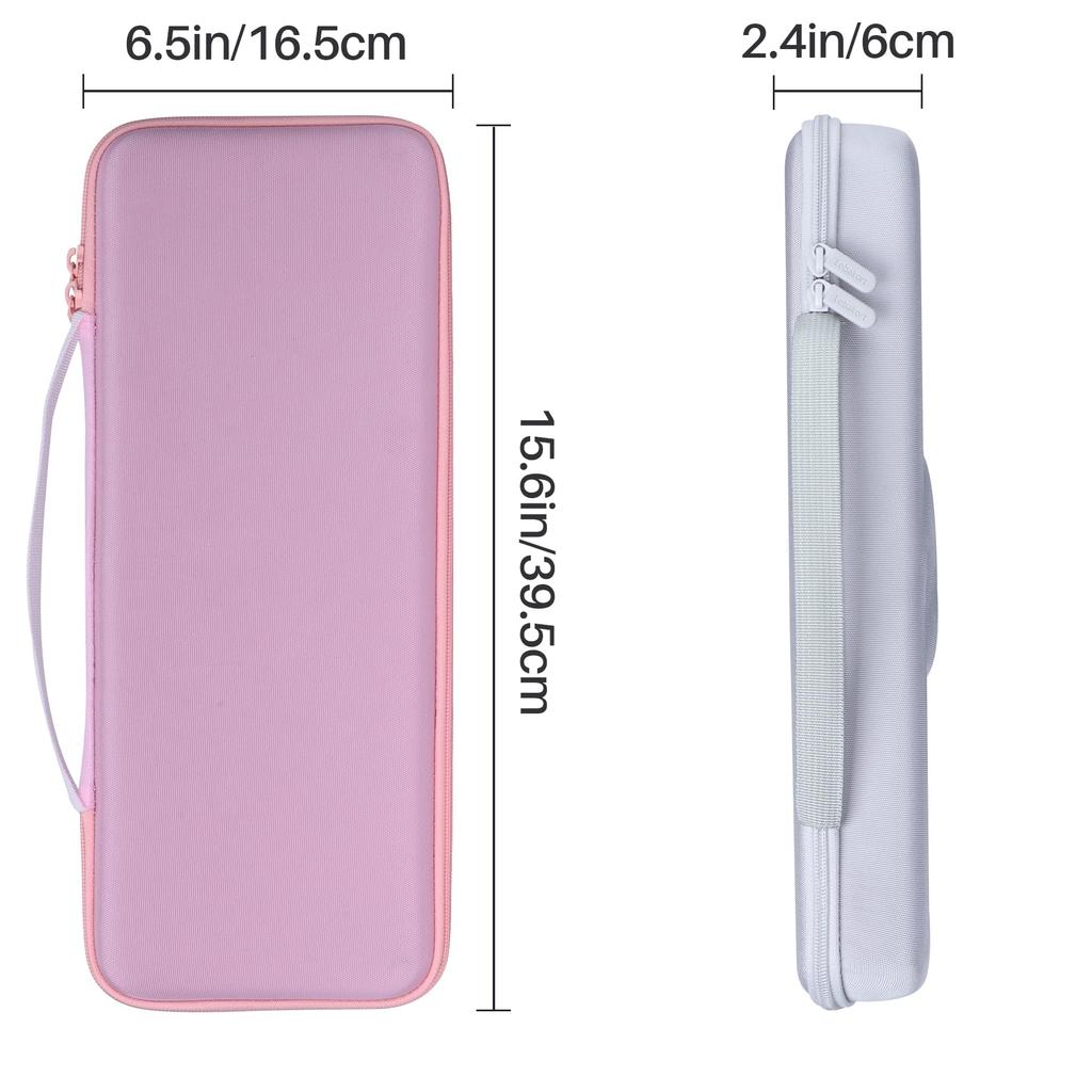Lebakort Storage Case Compatible with Logitech MK470 Slim Wireless Keyboard and Pebble M350 Wireless Mouse (Pink Case)