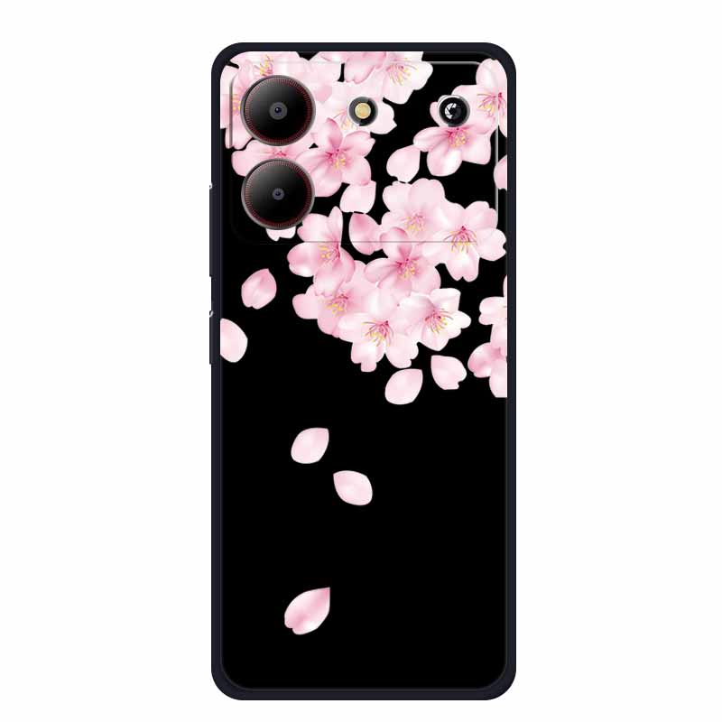 For ZTE Blade A54 Case Cute Cartoon Cat Black Silicone Soft Phone Case For ZTE Blade A54 4G Back Cover Case A 54 6.6" Funda Capa