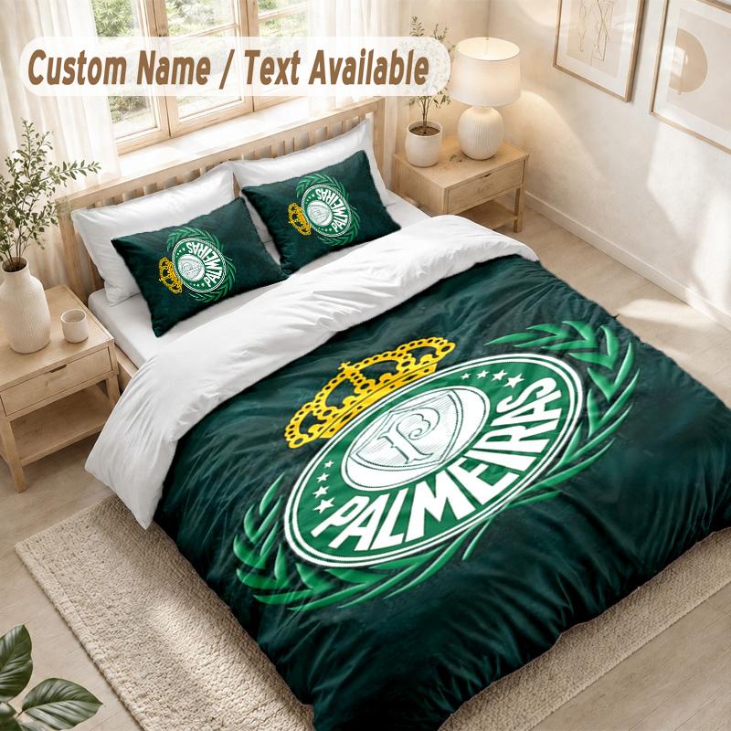 Palmeiras Bedding Set, 1 Duvet Cover & 2 Pillowcases Soft Comfortable Bedroom Home Textile Decor