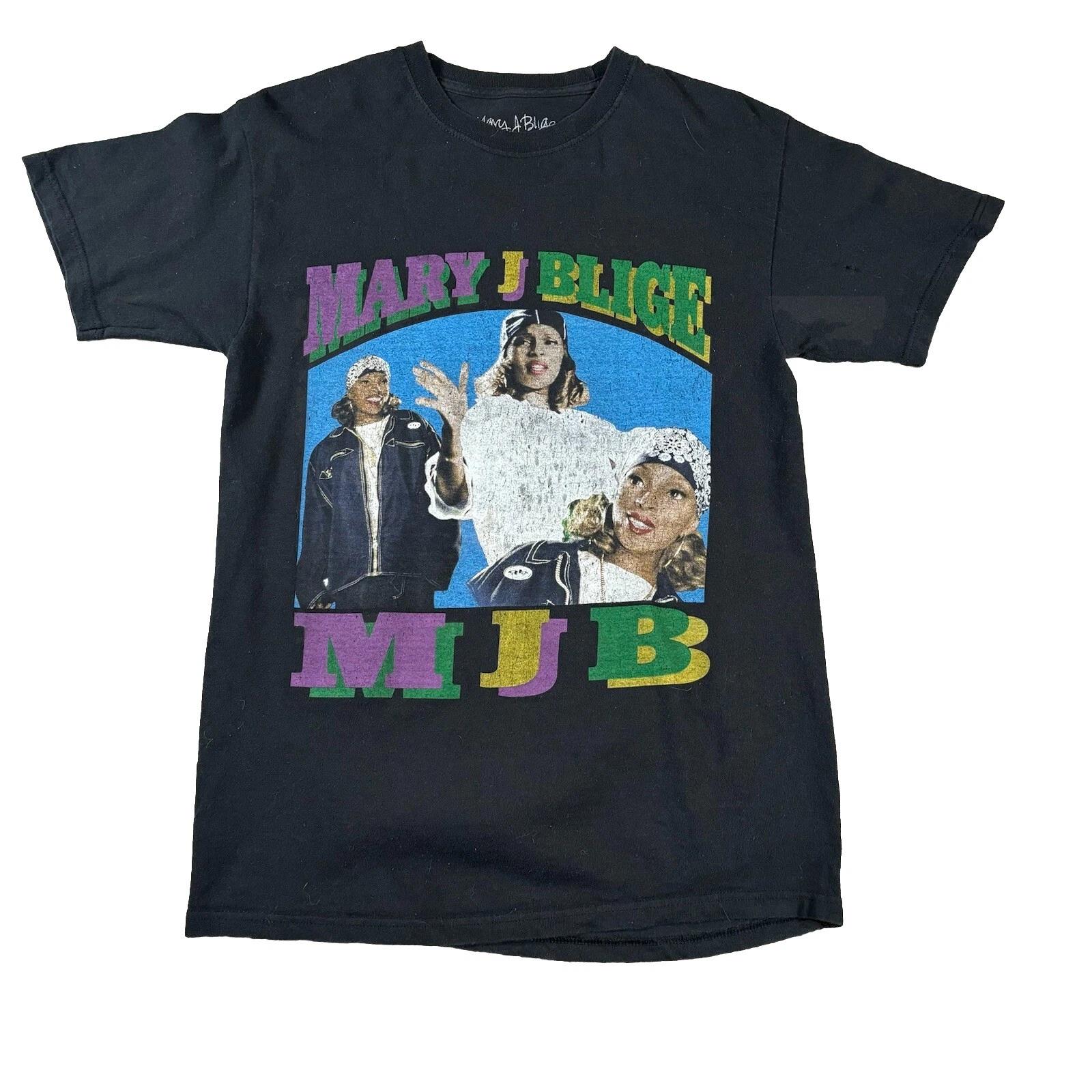 Mary J Blige Shirt Men s Size Medium Black Rap Tee Album Cover Concert Tour L