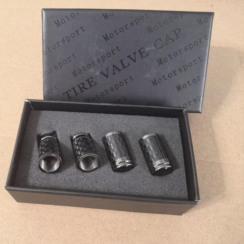 4 uds./Set Tapa de Válvula de Neumático Negro Carbón Para Cubierta de Vástago de Válvula de Rueda BRABUS Tapa de Válvula de Cubo de Rueda de Coche Brabus Para Mercedes Benz Brabus AMG