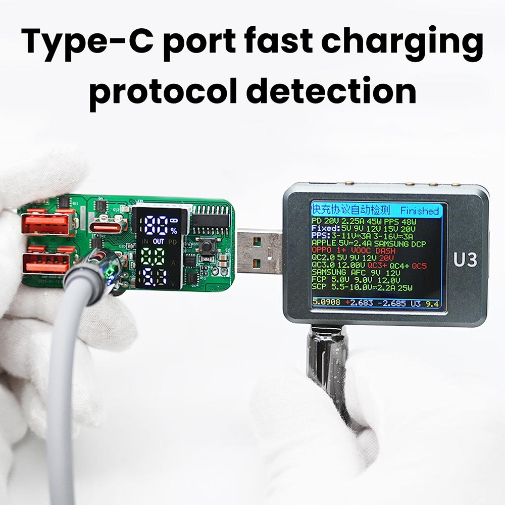 PD45W Fast Charging Module for DIY Power Bank PD QC VOOC 3.7V Lithium Battery Charger Board Circuit Protection with LED Display