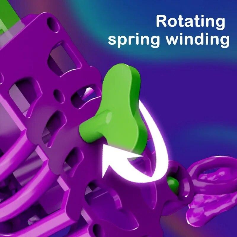 3D Skeleton Toy Fun Dancing Skeleton Toy Swinging Skeleton Toys Stress Relief Toys Manual Wind-Up Rocking Toy for Decorating