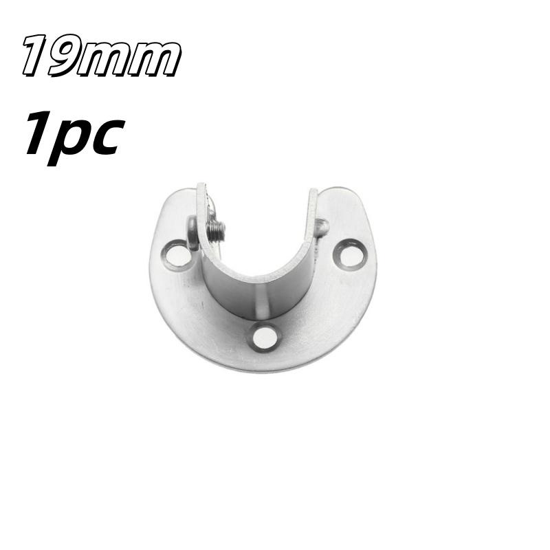 

Stainless Steel Flange Seat Wardrobe Hanger Rod Fixing Hardware Accessories Curtain Rod Tube Hook Fixed Support Bracket Seat Stainless Steel