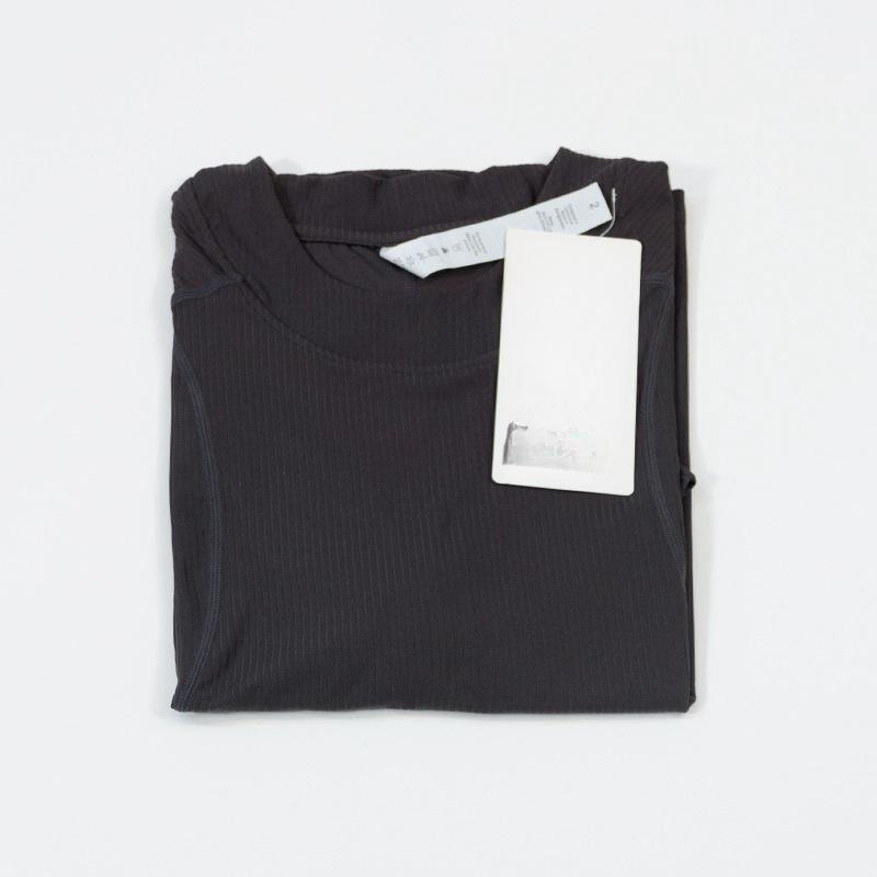 Women's Ribbed Nylon Yoga T-Shirt - Loose, Comfortable, and Casual for Fitness and Outdoor Activities