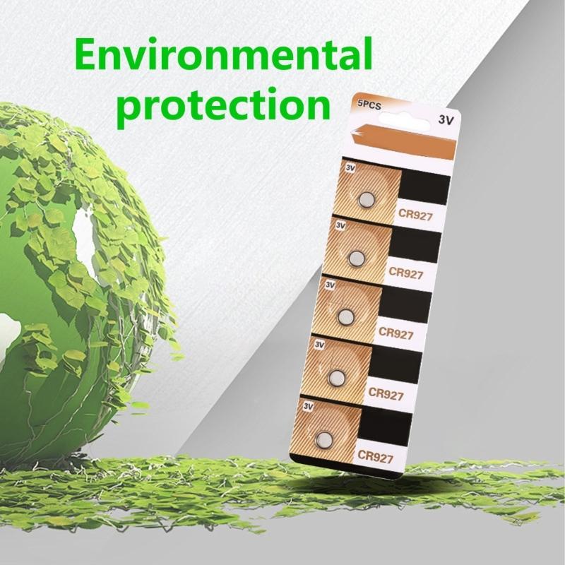 5Pcs CR927 Lithium Button Cell Battery 3V 30mAh for Remote Controls and Flash Toys