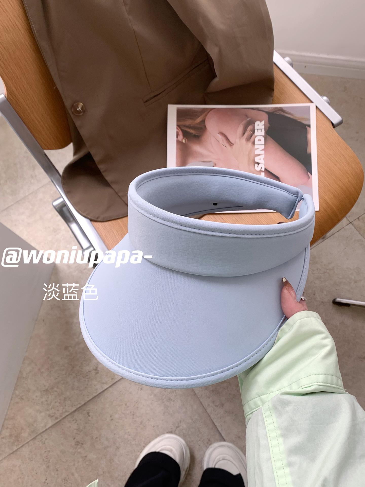 

Солнцезащитная шляпа женская летняя шляпа от солнца с УФ-защитой для активного отдыха, езды на велосипеде, УФ-защита, шляпа от солнца с открытым верхом Adult Elastic светло-синий