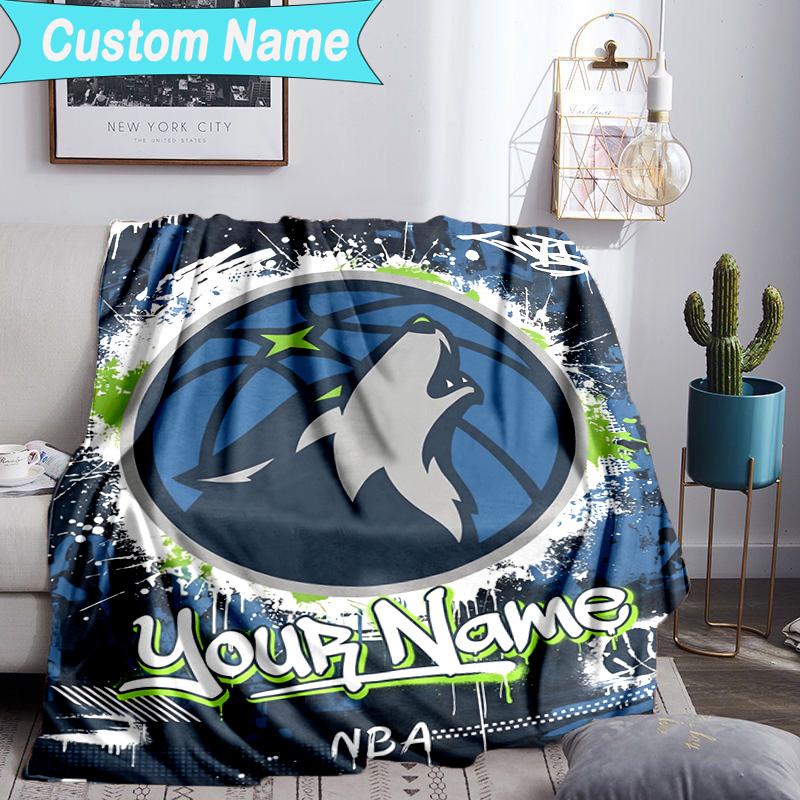 Custom Name Blanket Minnesota Logo Blanket Bedding Blanket for Travel, Camping, Living Rooms, Offices, Sofas, Fan Christmas Gift