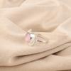 Natural Pink Cat's Eye Gemstone 925 Sterling Silver Handmade Jewelry Women Ring RR-48-37
