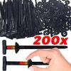 20/50/100 peças Fivela para Abraçadeira de Cabo Nylon Universal Plástico Flanges Tiras de Zíper Suporte de Travamento Automático Resistente Bandas de Fixação Carro