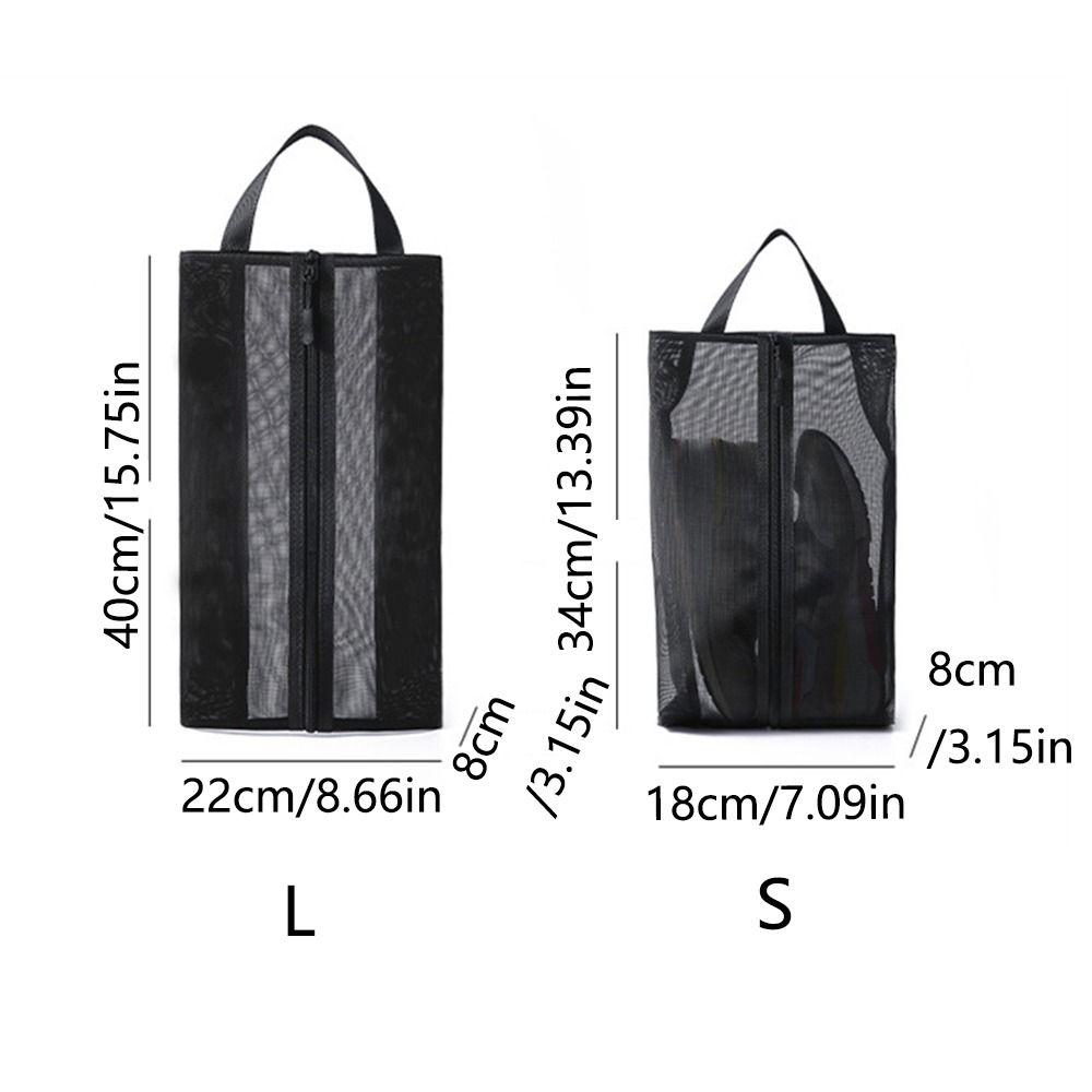 2Pcs Zipper Closure Travel Shoe Bags Breathable Sneaker Carrier Pack Portable Shoes Organizer  Beach