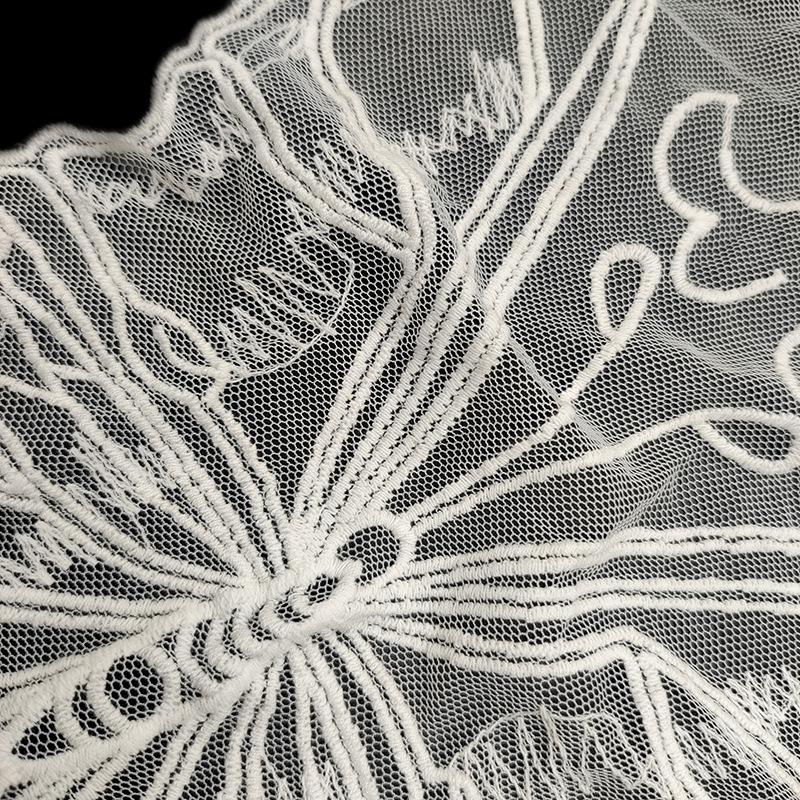 Mesh bottom embroidery back collar lace collar accessories butterfly pattern water soluble embroidery false collar back flower