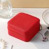 Mini Jewelry Storage Box, PU Leather Compact Jewelry Organizer, Soft Velvet Shockproof Jewelry Case for Rings Earrings