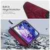 for Motorola Razr Ultra 2024 Case/Razr 50 Ultra Case,Built-in Screen Protector & Hinge Protection & Ultra Thin PU Leather Matte PC Phone Case-Rose Red