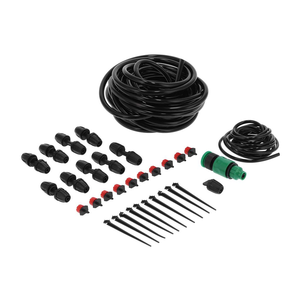10m 8/11 Hose Adjustable Drippers Tee Kit Garden Automatic Watering Drip Irrigation System