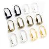 17*11mm 50pcs High Quality 5 Colors Plated Brass French Earring Hooks Wire Settings Base Settings Whole Sale