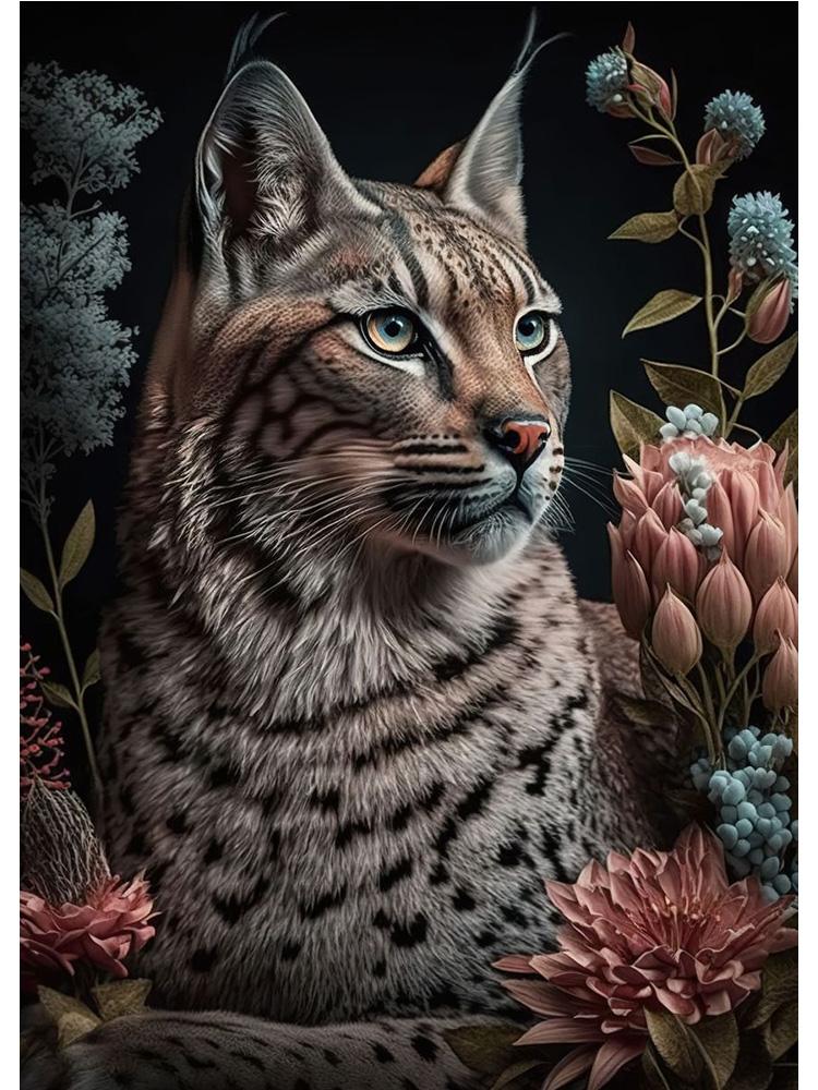 Vintage Animals In Jungle Flowers Canvas Painting Poster Print Peacock Toucan Parrot Elephant Monkey Wall Art Room Home Decor